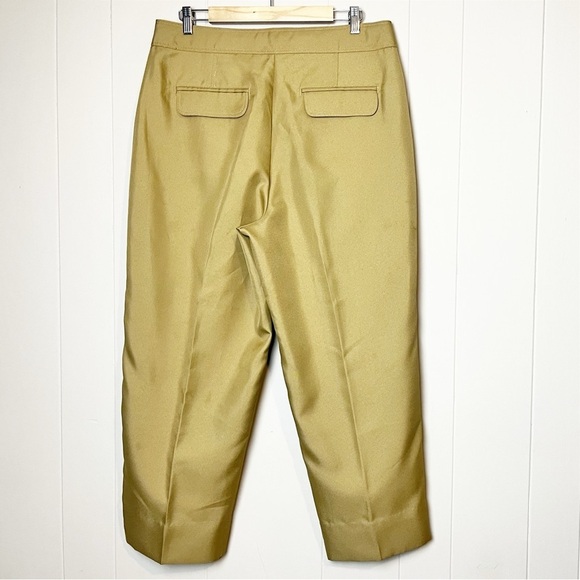 J. Crew NWT Tapered Pants with Front Pleats 14 khaki tan high rise relaxed - Picture 3 of 13